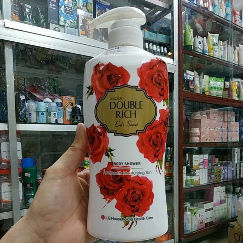 Sữa Tắm hoa hồng Double Rich Eva's Secret 550gr, cho da mịn màng quyến rũ