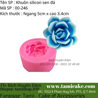 khuôn silicon hình sen đá 246