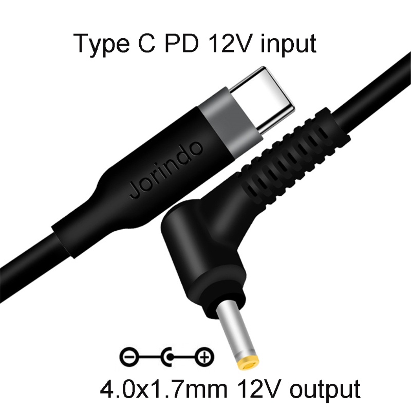 Dây Cáp Chuyển Đổi Type-C USB-C PD Sang 12V 4 0x1 7mm Chuyên Dụng Cho Máy Ảnh CCTV