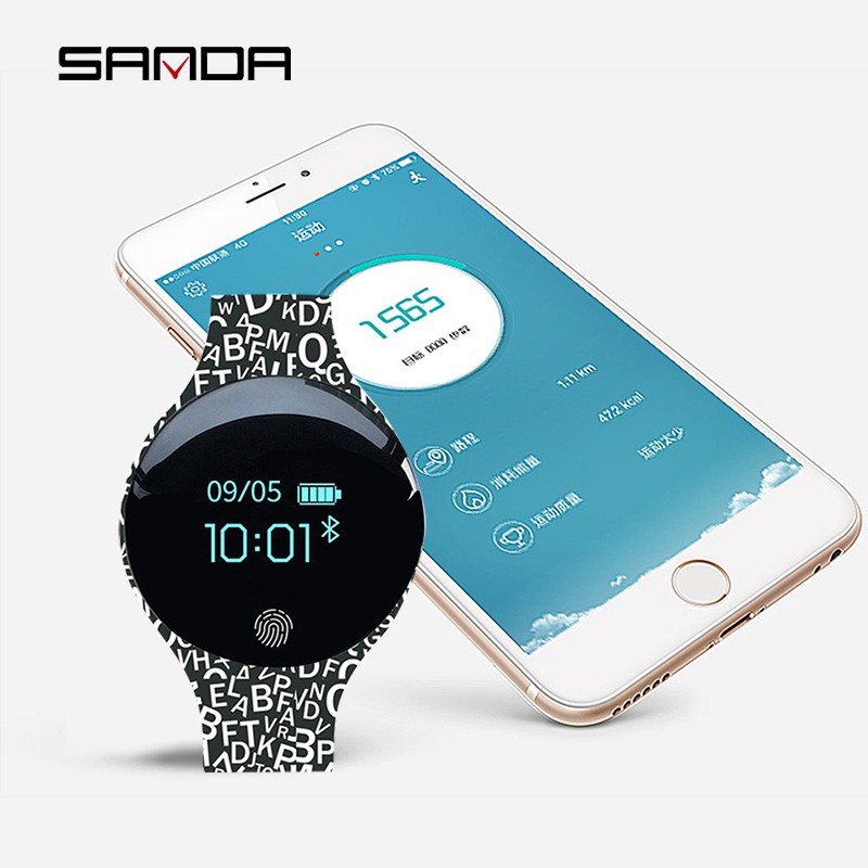 Đồng hồ thông minh smart watch sanda 2019 đo bước chân kết nối thông báo với điện thoại , đồng hồ thông minh giá rẻ