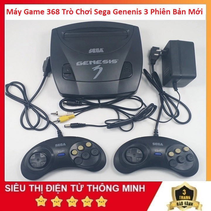 Máy Điện Tử 6 Nút, Máy Chơi Game Sega Genenis 3 Phiên Bản Mới Tích Hợp 368 Trò Chơi Restro - Máy Chơi Game Tuối Thơ