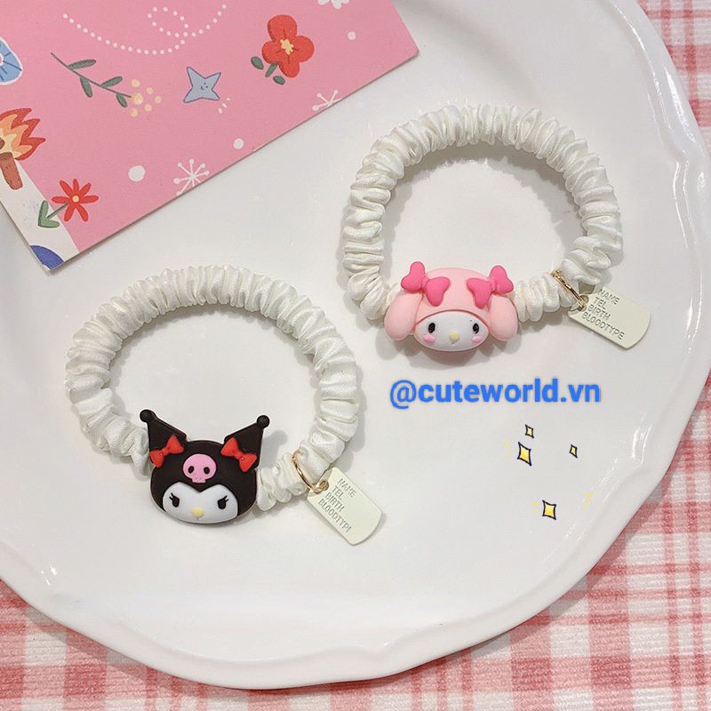 Dây Buộc Tóc Hình Động Vật Mèo Chó Thỏ Sanrio