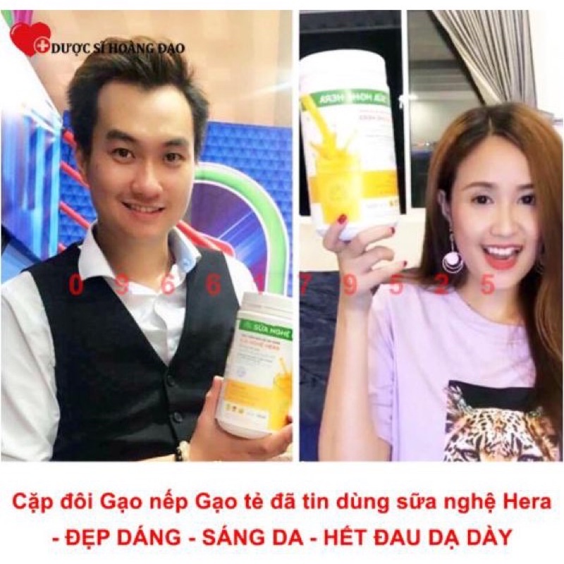 Sữa nghệ Hera hộp 500g - tốt cho người đau dạ dày và mẹ sau sinh + tặng tăm bông