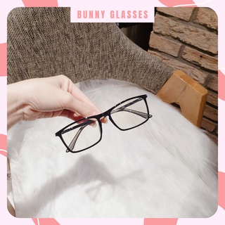 Gọng kính cận nam nữ dẻo dáng vuông bunny 165 đen nhám lắp cận theo yêu cầu