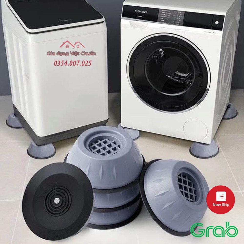 (Hàng loại 1) Chống rung máy giặt cao su, chống ồn, tăng tuổi thọ, chân đỡ tủ lạnh giường tủ đa năng