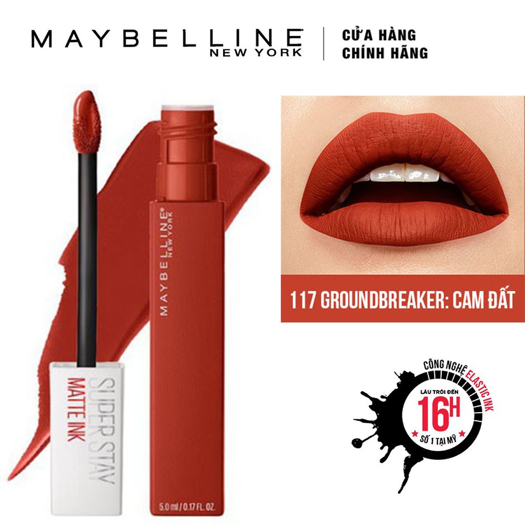 Son Kem Lì 16h Lâu Trôi Maybelline New York Super Stay Matte Ink City Edition Lipstick 5ml - Mỹ Chính Hãng