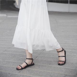 [ Sẵn 36,37 ] Sandal dây mảnh uzzlang ( có ảnh thật)