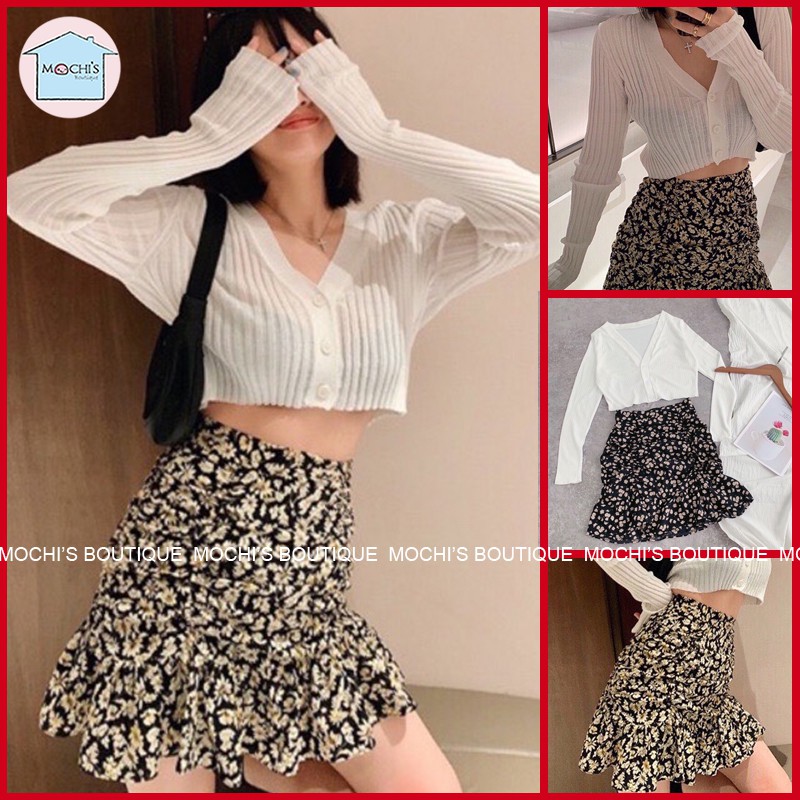 Set đồ nữ cá tính áo croptop thu đông chân váy đuôi cá, set đồ nữ croptop thu đông-Hàng mới về chân váy xanh đậm-M009 | BigBuy360 - bigbuy360.vn