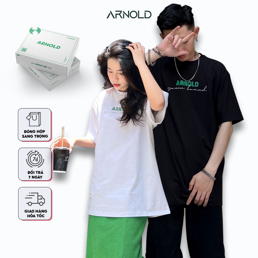 [Mã BMBAU50 giảm 7% đơn 99K] Áo thun nam nữ Form Rộng Tay Lỡ Unisex - Tee Arnold vải cotton 4 chiều - Local Brand