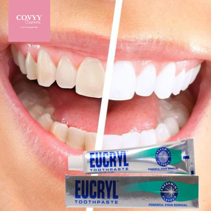 Kem Đánh Răng Và Bột Làm Trắng Răng Eucryl Toothpowder
