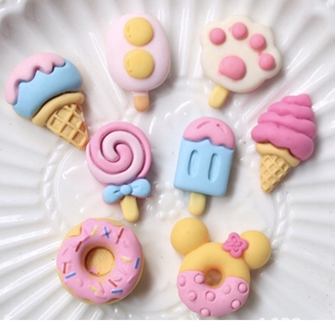 Miếng dán Sticker 3D cute siêu mini bằng nhựa dẻo đàn hồi