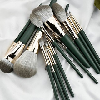 mềm 14 miếng của cái nhìn đầu tiên Bộ cọ trang điểm Lvyun của Li sinh viên đầy đủ bộ cọ Bàn chải đánh phấn mắt mềm đánh