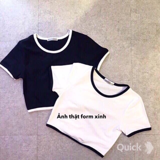 Áo croptop viền cổ vuông (CH)..