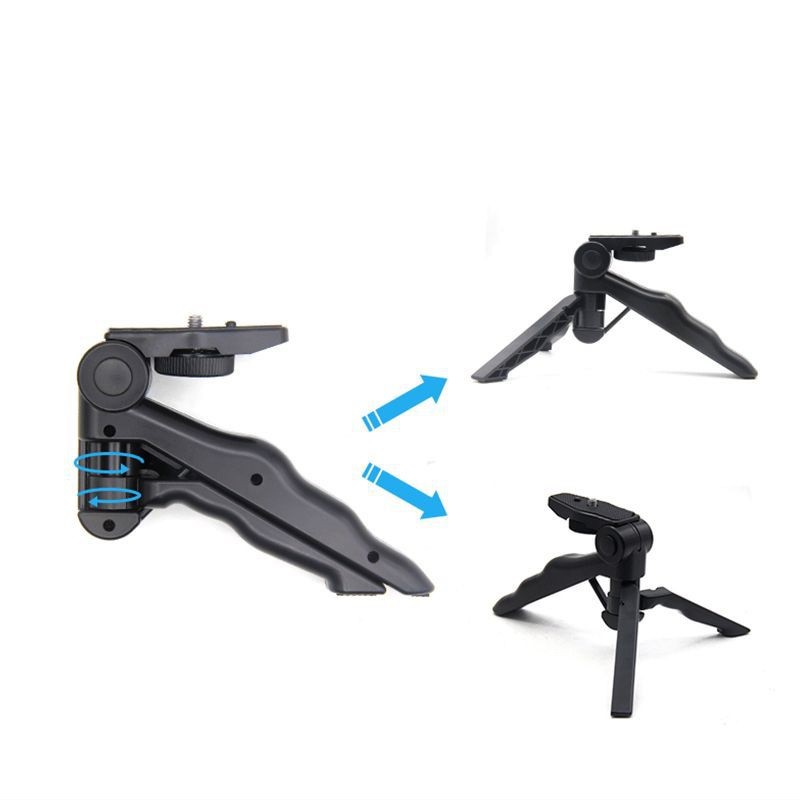 Lammcou Mini Handheld Tripod Stand Grip Holder for Mobile Phone Portable Video Stabilizer