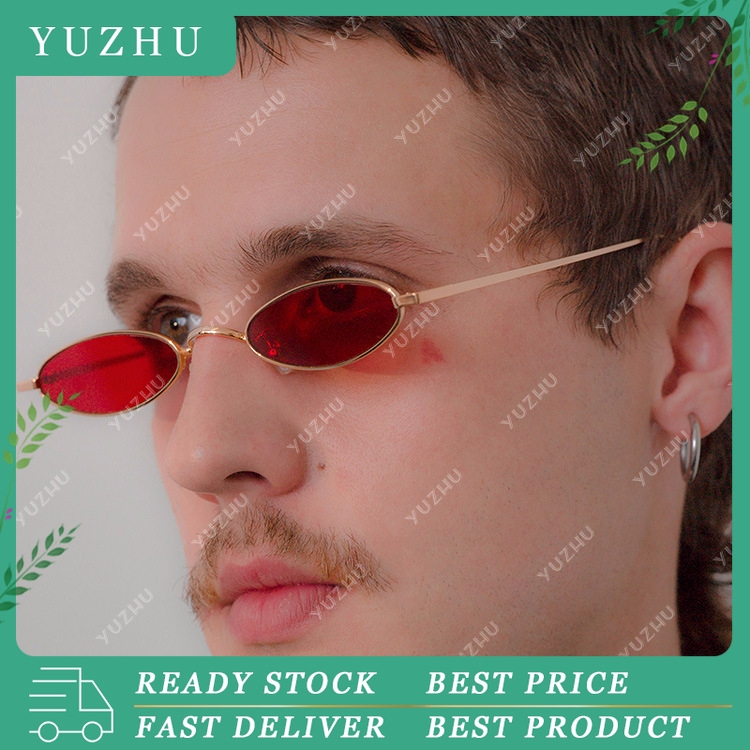 Kính mát hình oval nhỏ phong cách retro cho nam và nữ