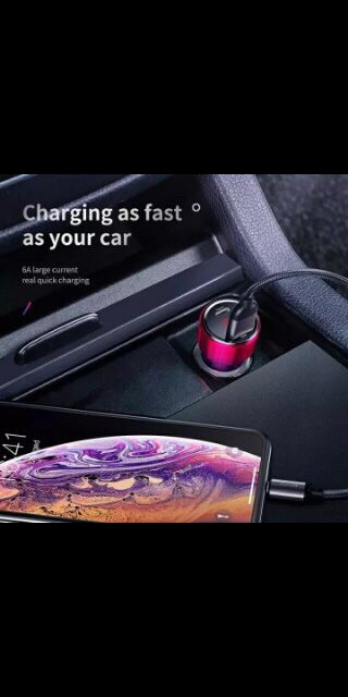 CỦ sạc Baseus 45 W Sạc Nhanh Cổng USB + TypeC PD Cổng Trên Xe Ô Tô SCP AFC Củ  Sạc Nhanh