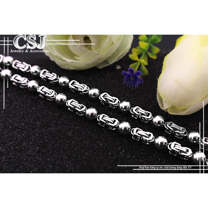 DÂY CHUYỀN INOX NAM HÀN QUỐC 5MM ĐẸP KHÔNG ĐEN