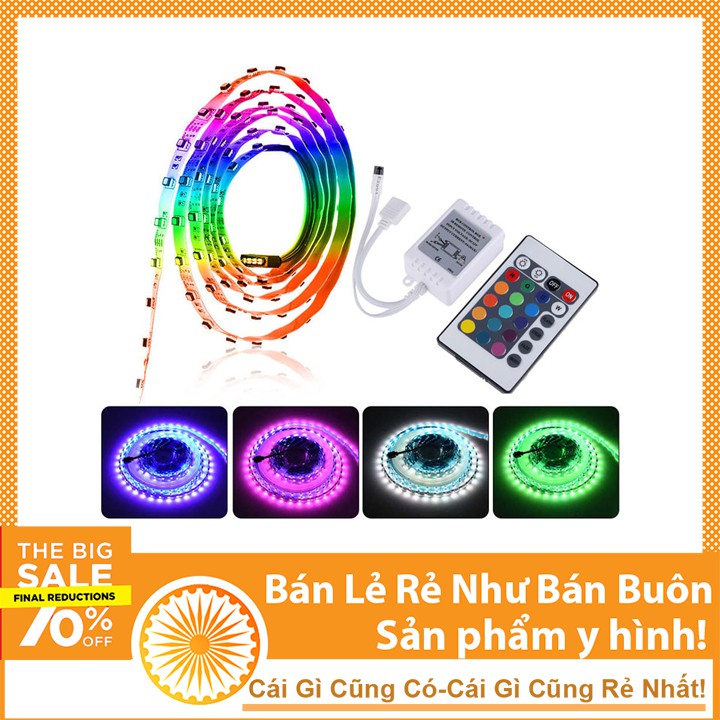 Bảng giá LED DÂY DÁN 7 MÀU (RGB) 12V 3A BỘ ĐIỀU KHIỂN HIỆU ỨNG (CHƯA BAO GỒM NGUỒN) Phong Vũ