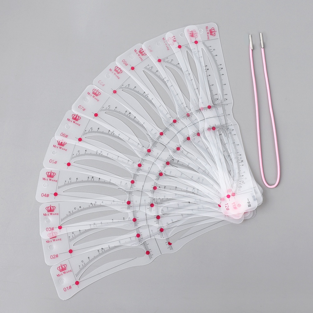 Thẻ Dán Vẽ Lông Mày/Mắt 12 Kiểu Có Thể Tái Sử Dụng DIY