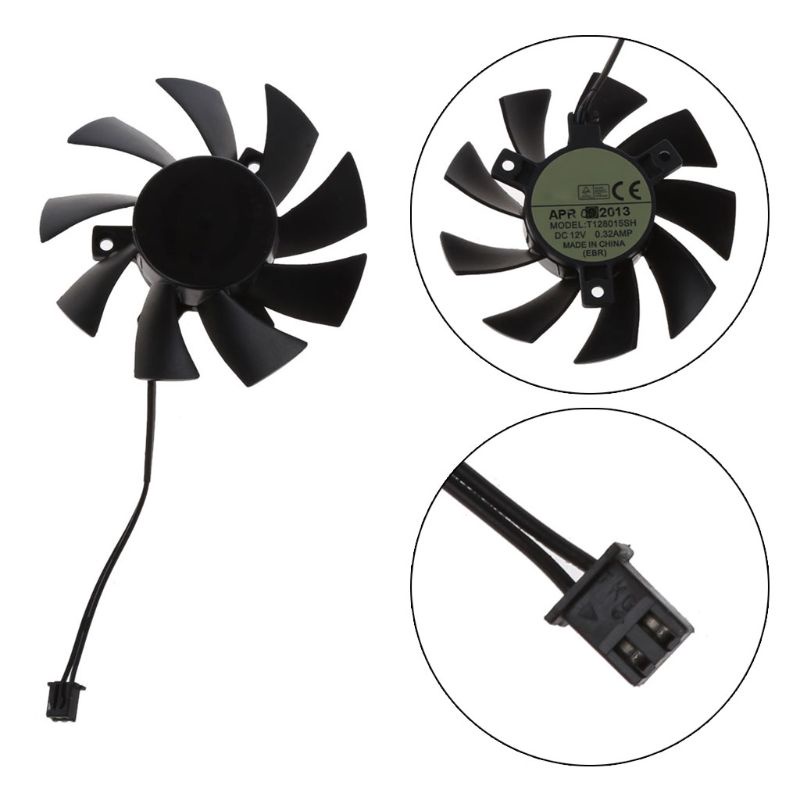Phụ Kiện Cho Máy In Hình btsg DC 12V 75MM128015Quạt Tản Nhiệt Card Đồ Họa Cho EVGA GTX 650 65