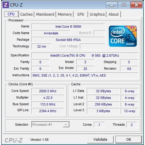 CPU core i5 560M - CPU LAPTOP | WebRaoVat - webraovat.net.vn