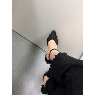 (ẢNH THẬT) DÉP QUAI LÔNG CAO GÓT 5CM VÀ 8CM