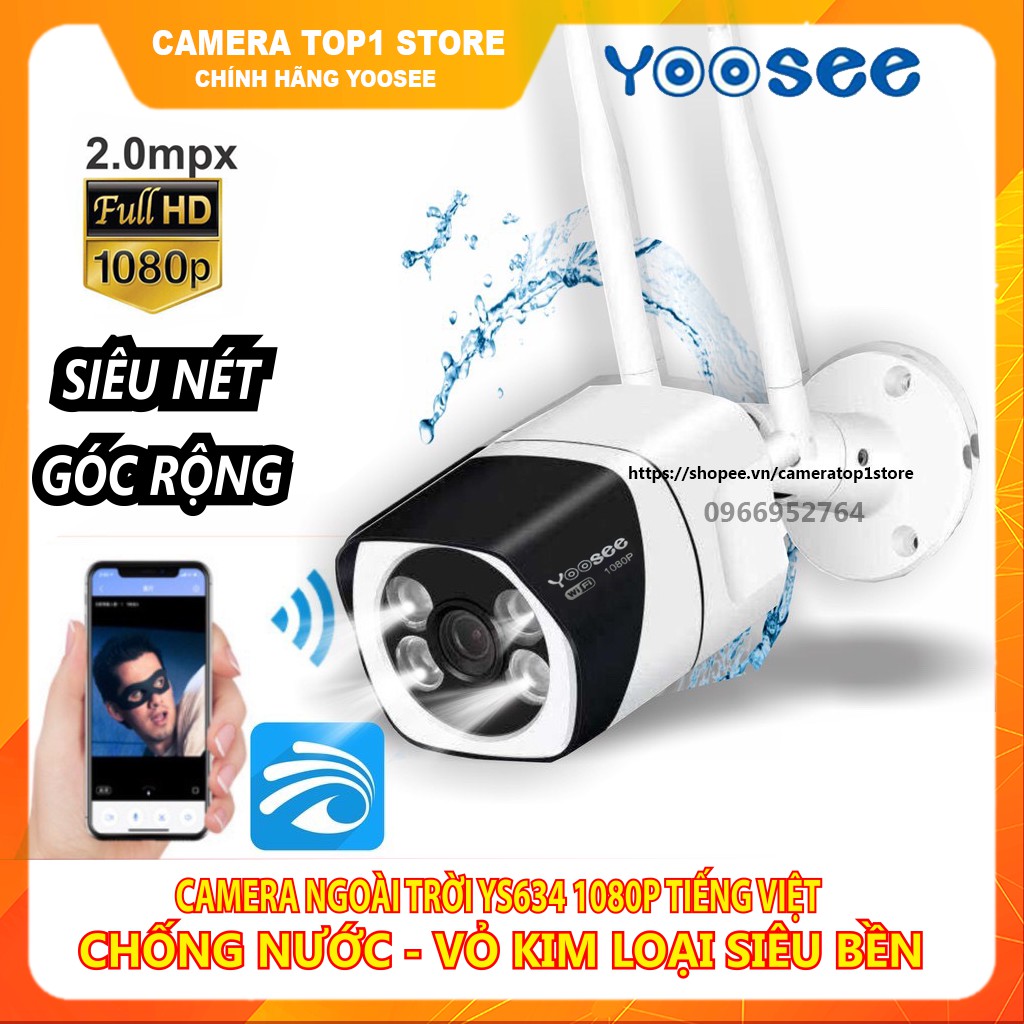 Camera Ip YooSee Ngoài Trời Y634 1080P -2.0Mpx - Vỏ Kim Loại