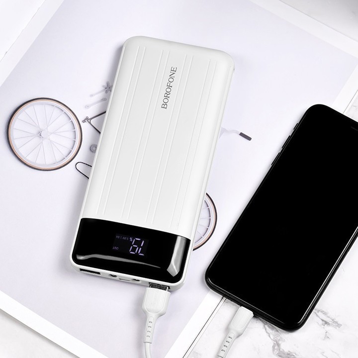 (Chính Hãng) Pin Sạc Dự Phòng BOROFONE BT21A,Dung Lượng 20000mAh, Có Màn LCD Giá Tốt 1 Đổi 1 .