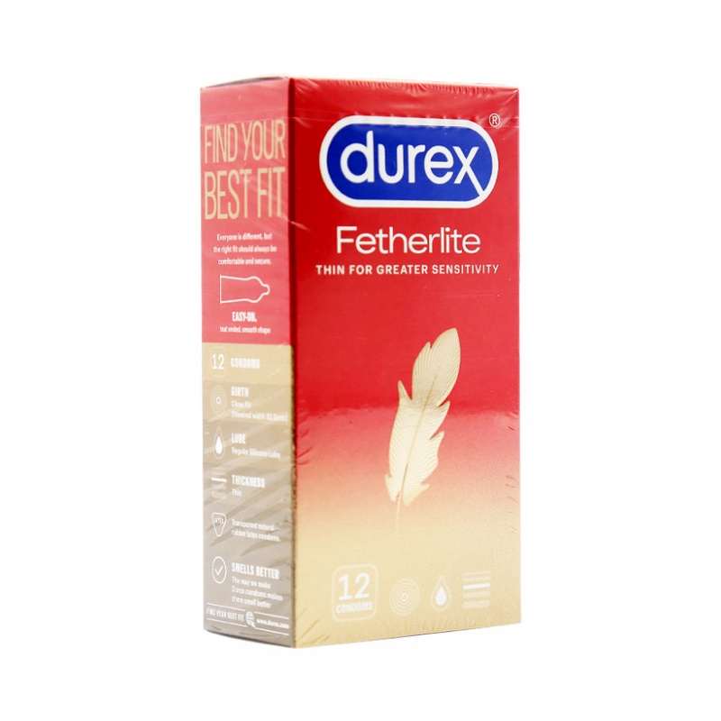 Bao cao su Durex Fetherlite hộp 12 cái