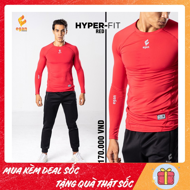 Áo thun tay dài Body Egan Hyper-Fit - Áo giữ nhiệt nam, áo chống nắng đá bóng nam- Kiểu dáng ấn tượng, thấm hút tốt