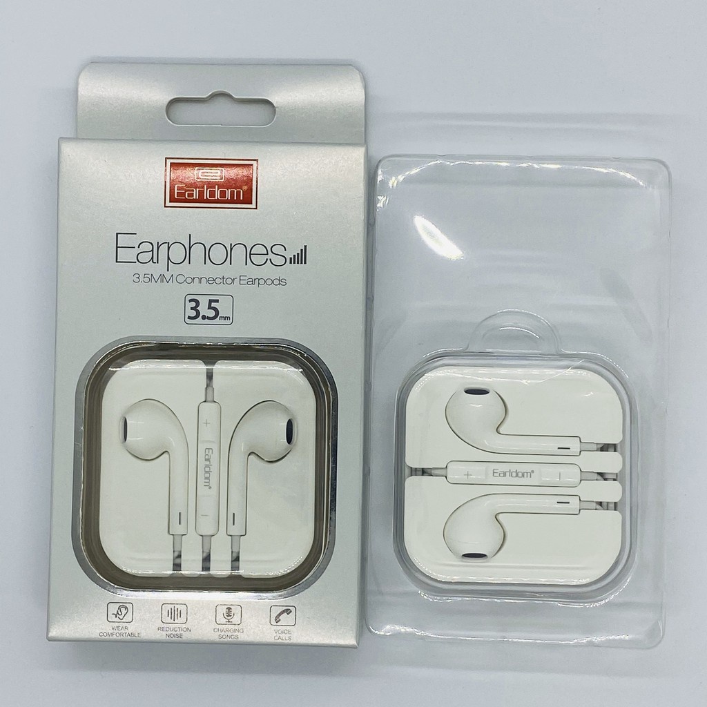 Tai nghe có dây nhét tai Jack 3.5mm E18 Earldom Âm hay không độ trễ