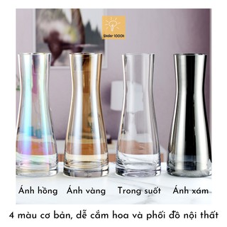 Lọ hoa - lọ hoa thủy tinh có eo dáng cổ điển cực dễ cắm hoa - 26cm