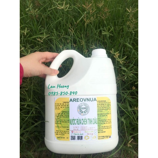 Nước rửa bát tinh dầu thiên nhiên AREOVNUA - can 4l - sp nghiên cứu Học Viện Nông nghiệp Việt Nam
