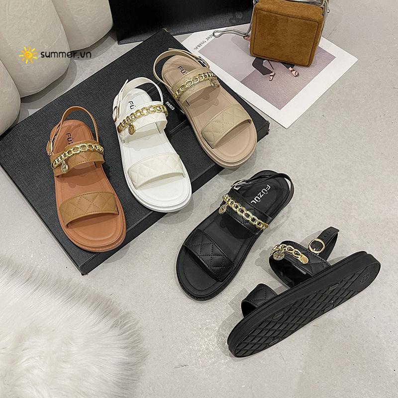 Giày Sandal Mùa Hè 2022 Phong Cách Thời Trang Hàn Quốc Dễ Phối Đồ