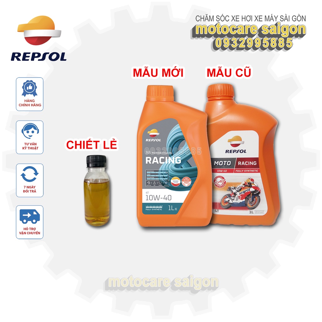 Nhớt Repsol Racing 10W40 4T Fully Synthetic 1 Lít,  REPSOL MXR PLATINUM  cho mọi loại xe máy