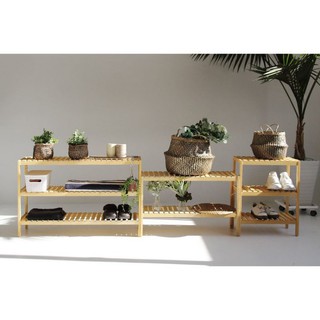 kệ giày dép gỗ thông 100cm