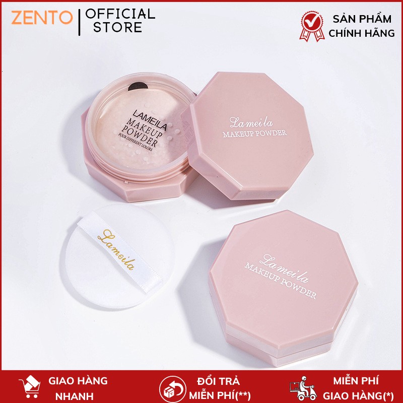 Phấn Phủ Kiềm Dầu Makeup Powder Lameila Làm Sáng Da Che Phủ Tự Nhiên Vỏ Hồng Dễ Thương Zentop