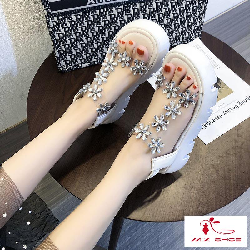 M & X~ Sandal Đế Dày Cá Tính Phong Cách Mới 2022 Cho Nữ