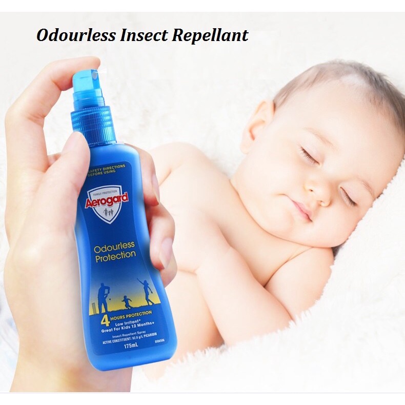 Xịt chống muỗi và côn trùng cho bé Aerogard Odourless Insect [Hàng Nội Địa Úc] có bill chemist