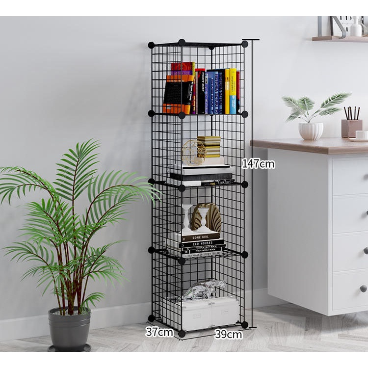 TẶNG CHỐT TỦ LƯỚI SẮT THÉP 4 Ô ĐỂ ĐỒ TIỆN DỤNG, ĐA NĂNG