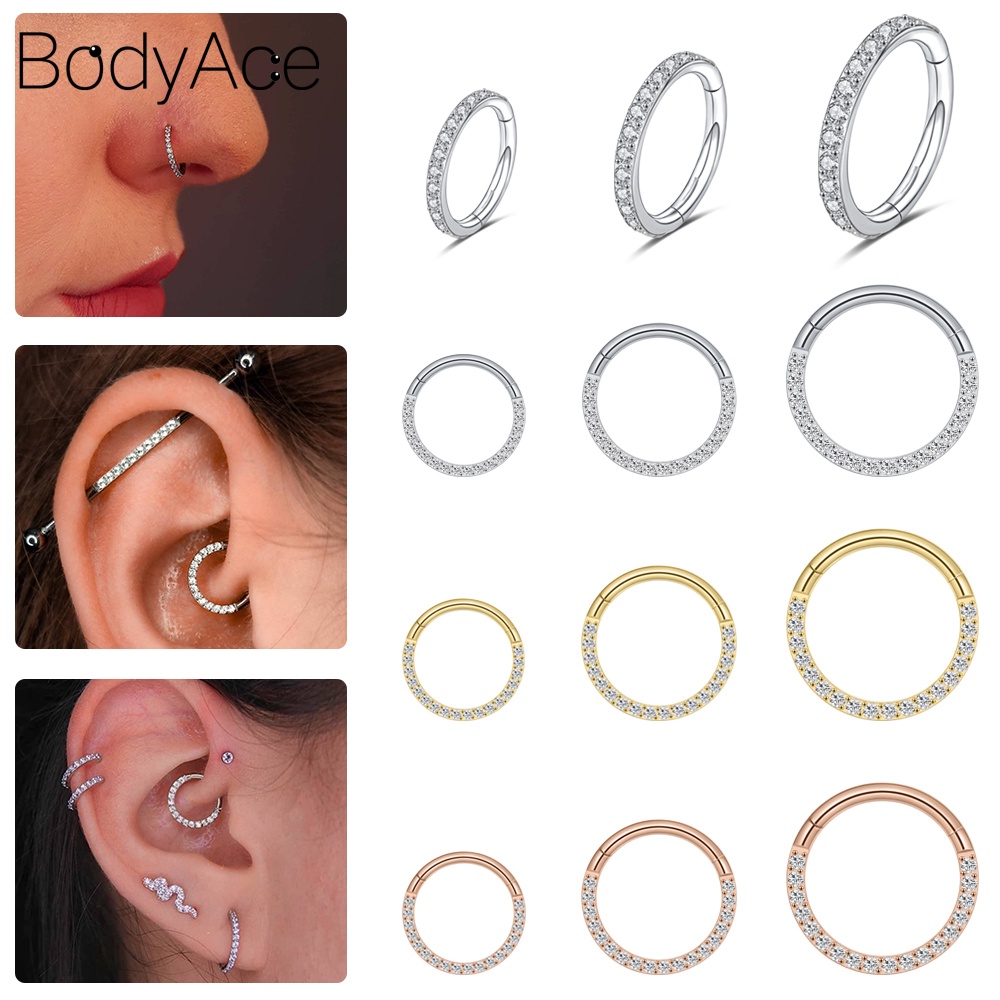 1 Khuyên Xỏ Mũi Đính Đá Cá Tính