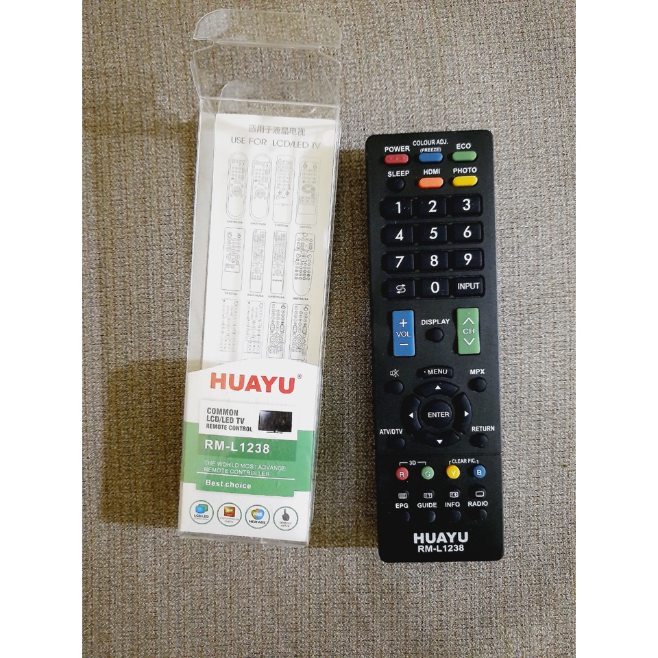 Remote Điều khiển TV Sharp RM-L1238 đa năng tất cả các dòng tivi Sharp LCD/LED/Smart TV- Hàng tốt Tặng kèm Pin