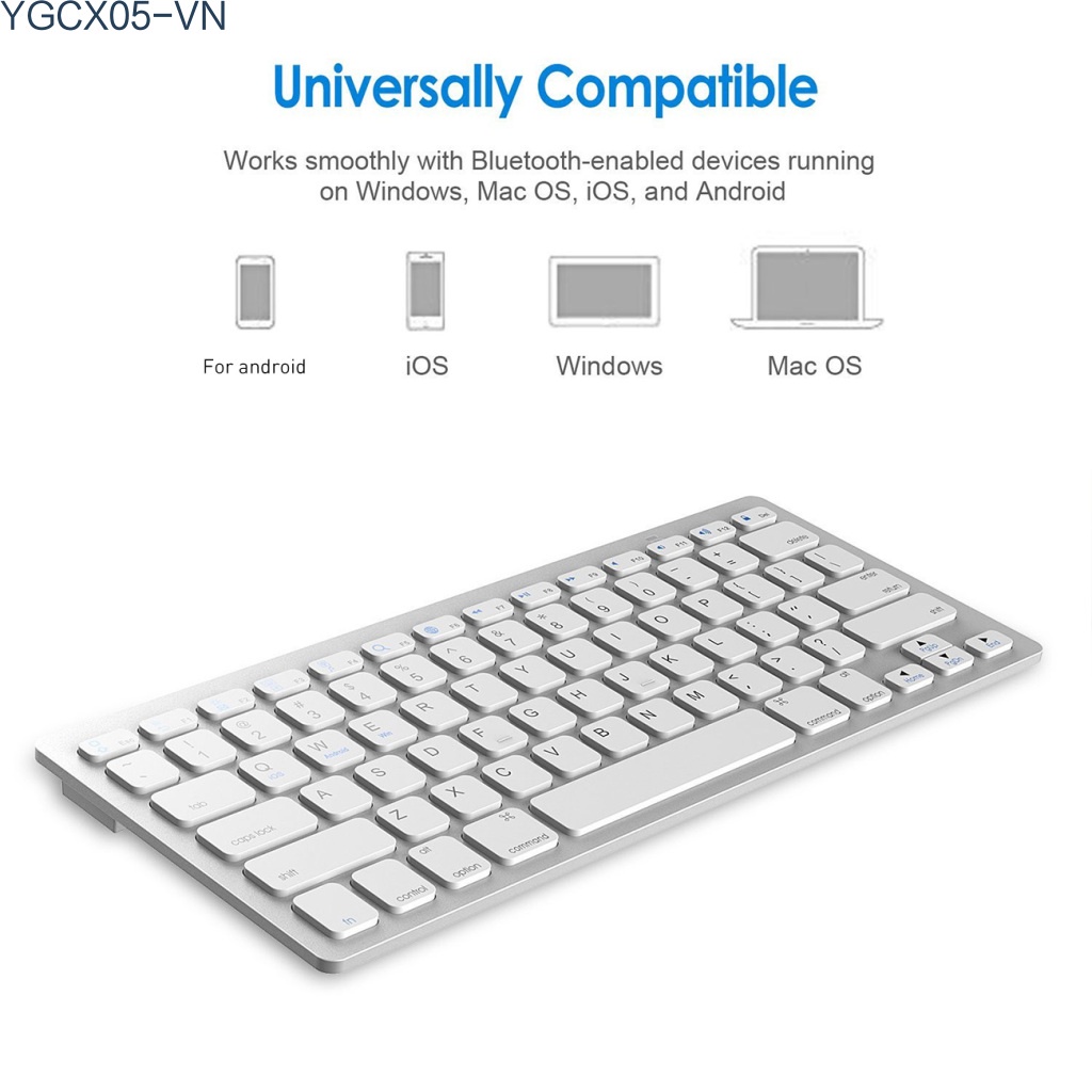 Bàn Phím Bluetooth 3.0 Không Dây Phù Hợp Cho Ios, Android, Windows, Hệ Thống Điện Thoại Di Động | BigBuy360 - bigbuy360.vn
