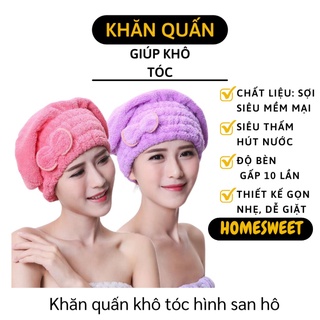 Khăn Quấn Tóc Gội Đầu Làm Khô Siêu Nhanh, Thấm Hút Tốt, Dễ Giặt 7074
