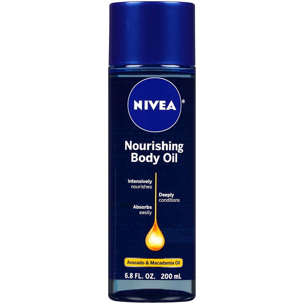 Dầu dưỡng ẩm &amp; nuôi dưỡng da Nivea Nourishing Body Oil 200ml (Mỹ)