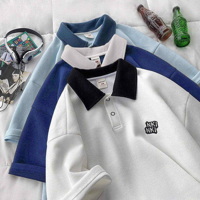 Áo polo Ngắn Tay Phong Cách Retro Dành Cho Nam