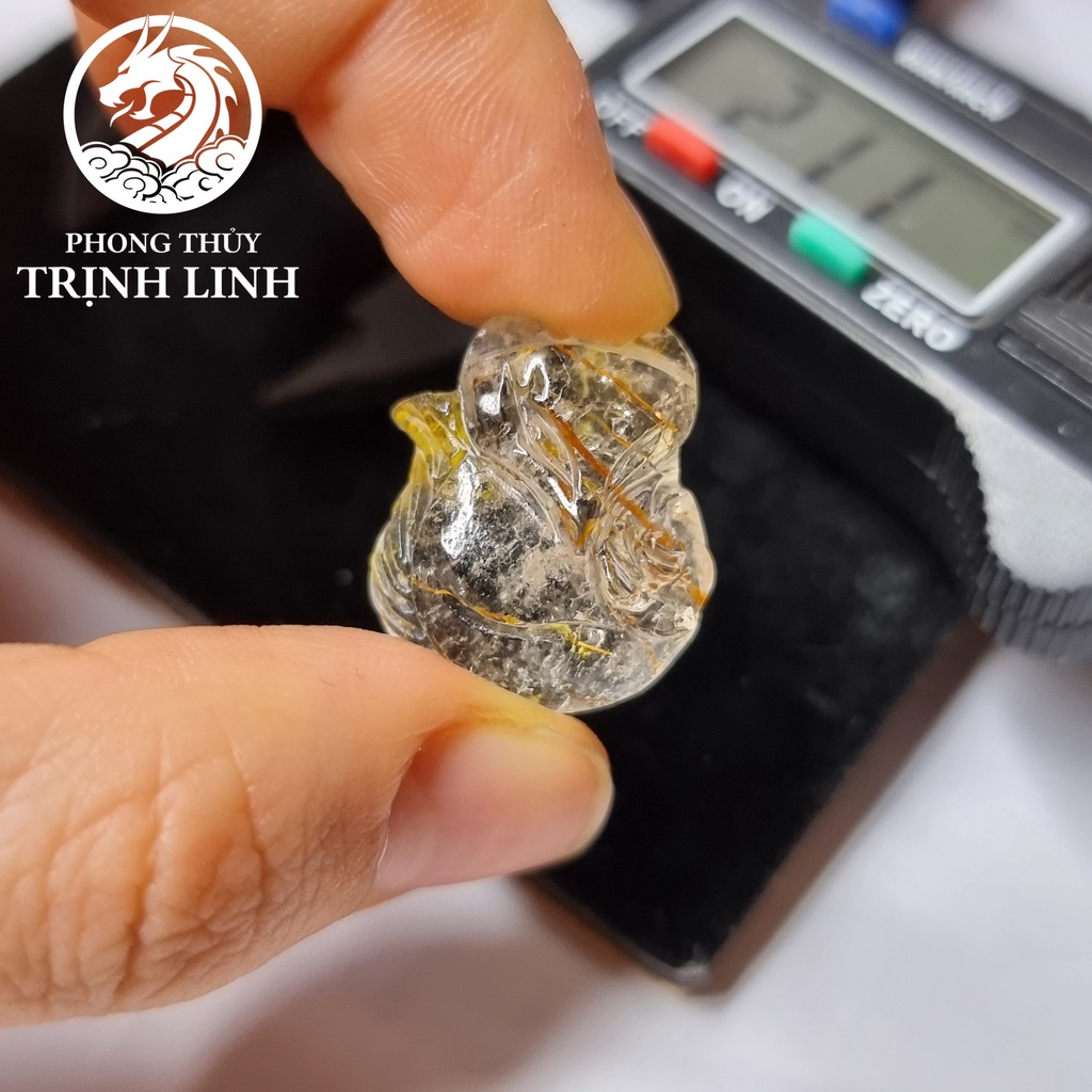 VÒNG CỔ CỬU VỸ HỒ LY TRÒN NGỒI ÔM HOA 015