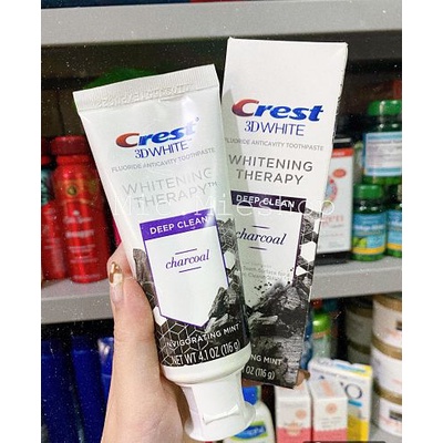 Kem đánh răng Crest 3D White Whitening Therapy Charcoal 116g của Mỹ.