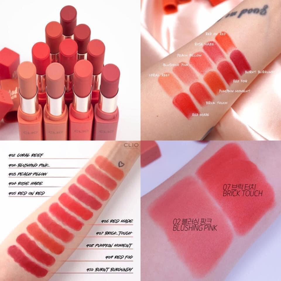 Son thỏi Mad Matte Stain Lips Clio 3,3g Các Màu Mới nhất