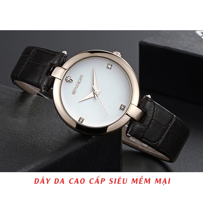 Đồng hồ nữ SANDA Nhật Bản P196 - Đính Kim Cương Nhân Tạo